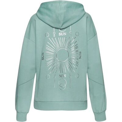 BUFFALO Model 40/42 Mint Hoodie - Hættetrøje med stor rygprint BUFFALO Model 40/42 Mint Hoodie - Hættetrøje med stor rygprint