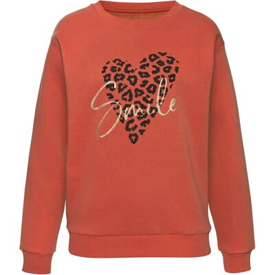 LASCANA Sweatshirt - Herz Leo Druck, Casual, Hüftlang LASCANA Sweatshirt - Herz Leo Druck, Casual, Hüftlang