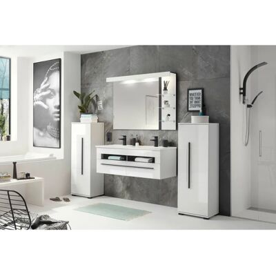 INOSIGN Panarea Badschrank - Hochglanz Weiß, FSC MDF, 3 Regale INOSIGN Panarea Badschrank - Hochglanz Weiß, FSC MDF, 3 Regale