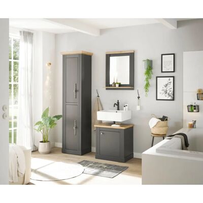 HOME AFFAIRE WESTMINSTER Badschrank - Grau dunkel HOME AFFAIRE WESTMINSTER Badschrank - Grau dunkel