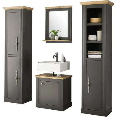 HOME AFFAIRE Westminster Badezimmermöbel-Set - 200cm x 203cm - Grau HOME AFFAIRE Westminster Badezimmermöbel-Set - 200cm x 203cm - Grau