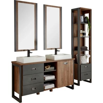 Home Affaire Detroit - Gelbes Badmöbel-Set - Rustik Design Home Affaire Detroit - Gelbes Badmöbel-Set - Rustik Design