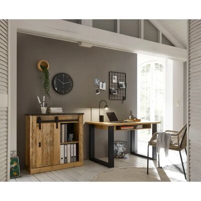 HOME AFFAIRE Sherwood Büromöbel-Set - 220x60x91 cm - Braun HOME AFFAIRE Sherwood Büromöbel-Set - 220x60x91 cm - Braun