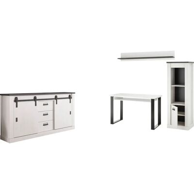 Home affaire Sherwood Schrank-Set - 352x60x200 cm, weiß (pinie Dekor) Home affaire Sherwood Schrank-Set - 352x60x200 cm, weiß (pinie Dekor)