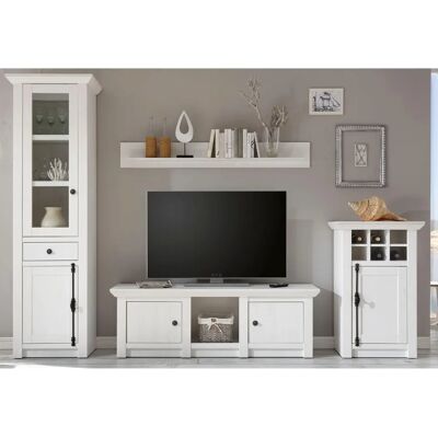 Home Affaire California Weiß Pinie 4-teiliges Wohnzimmer-Set Home Affaire California Weiß Pinie 4-teiliges Wohnzimmer-Set