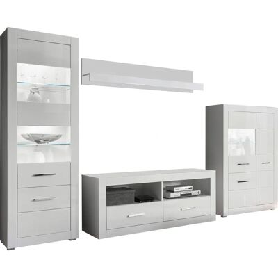INOSIGN BIANCO Weiße Hochglanz Wohnwand - Möbelset INOSIGN BIANCO Weiße Hochglanz Wohnwand - Möbelset