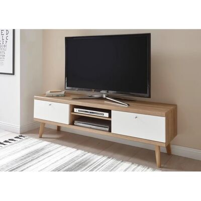 Andas Merle Skandinavischer Sideboard - 160cm Breit, Weiß, Skandinavisches Design Andas Merle Skandinavischer Sideboard - 160cm Breit, Weiß, Skandinavisches Design