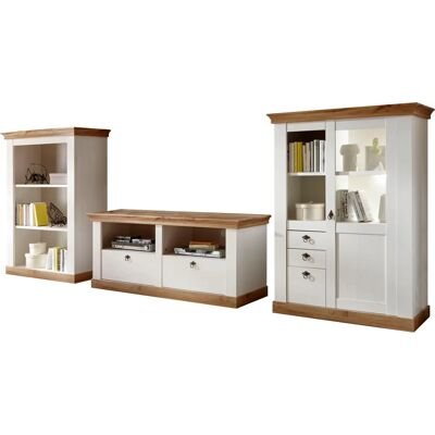 Home Affaire Cremona Gelb Weiß Honigfarben Wohnwand - Wohnwand Home Affaire Cremona Gelb Weiß Honigfarben Wohnwand - Wohnwand