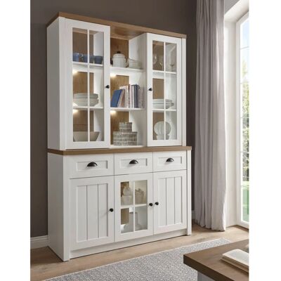 HOME AFFAIRE Beauvais - 5-türiger Schrank - Weiß, 130x198x43cm HOME AFFAIRE Beauvais - 5-türiger Schrank - Weiß, 130x198x43cm
