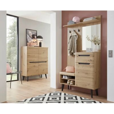 INOSIGN Torge Garderoben-Set - Skandinavisch Braun - 237x40x197cm INOSIGN Torge Garderoben-Set - Skandinavisch Braun - 237x40x197cm
