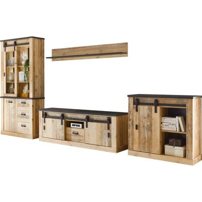 Home affaire Sherwood Wohnwand - 388x43x201 cm - Modernes Möbel Home affaire Sherwood Wohnwand - 388x43x201 cm - Modernes Möbel