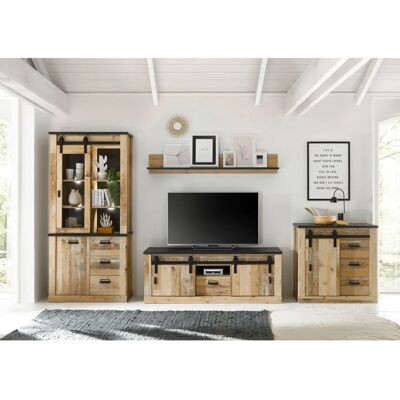 Home affaire Sherwood Wohnwand - Wohnzimmermöbel mit Scheunentorbeschlag Home affaire Sherwood Wohnwand - Wohnzimmermöbel mit Scheunentorbeschlag