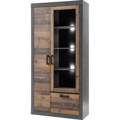 HOME AFFAIRE Brooklyn Grau Vitrine - Schrank HOME AFFAIRE Brooklyn Grau Vitrine - Schrank
