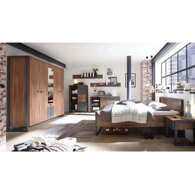 Home affaire - Detroit - braun/Schiefer - 160 cm - Regal Home affaire - Detroit - braun/Schiefer - 160 cm - Regal