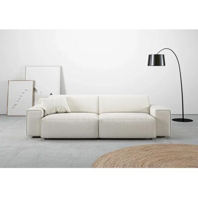 andasu Nordics Glimminge Sofa - Weiß, Bouclé, 254cm andasu Nordics Glimminge Sofa - Weiß, Bouclé, 254cm