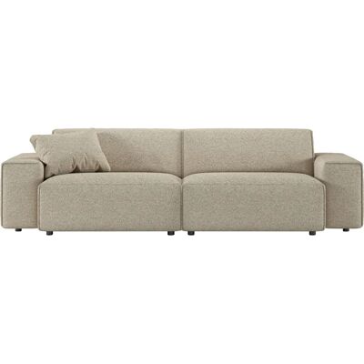 Andasu Glimminge Sofa - Bouclé, 254cm, Beige - Skandinavischer Stil Andasu Glimminge Sofa - Bouclé, 254cm, Beige - Skandinavischer Stil