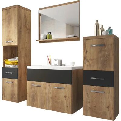WELLTIME ELDA Badmöbel-Set - 140cm x 35cm x 133cm WELLTIME ELDA Badmöbel-Set - 140cm x 35cm x 133cm