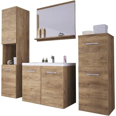 WELLTIME PARLA Badezimmer-Set - Braun, 140cm WELLTIME PARLA Badezimmer-Set - Braun, 140cm