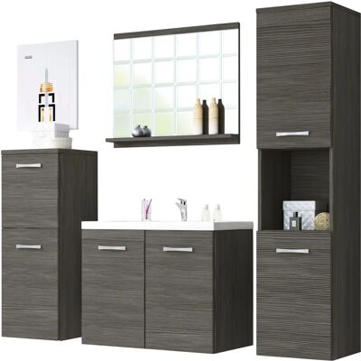 WELLTIME PARLA Badezimmermöbel-Set - Modern, FSC-zertifiziert, 140x35x133cm WELLTIME PARLA Badezimmermöbel-Set - Modern, FSC-zertifiziert, 140x35x133cm