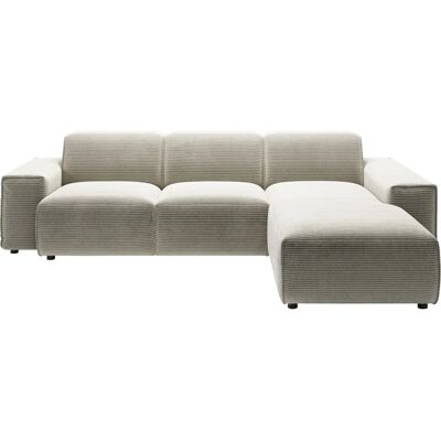 Andasu Glimminge L-Form Sofa - Chenille, Silber, Rechts Ottomane Andasu Glimminge L-Form Sofa - Chenille, Silber, Rechts Ottomane