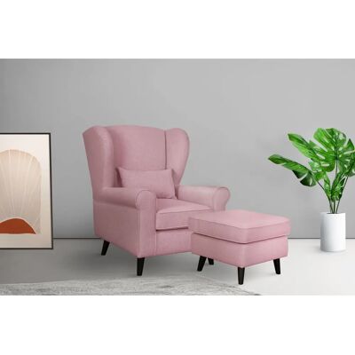 Home Affaire Chistelle Sessel - Rosa mit feiner Struktur Home Affaire Chistelle Sessel - Rosa mit feiner Struktur