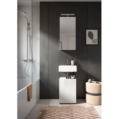 WELLTIME Biel 2-teilig Badezimmermöbel-Set - Weiß WELLTIME Biel 2-teilig Badezimmermöbel-Set - Weiß