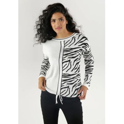 Aniston Selected Modell 44 - Animal-Print Freizeitpullover Aniston Selected Modell 44 - Animal-Print Freizeitpullover