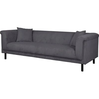 INOSIGN AGNIA 3-Sitzer Grau Cord Sofa - Sofa INOSIGN AGNIA 3-Sitzer Grau Cord Sofa - Sofa