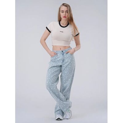 Karl Kani Hellblau Gerade Jeans - Denim Karl Kani Hellblau Gerade Jeans - Denim