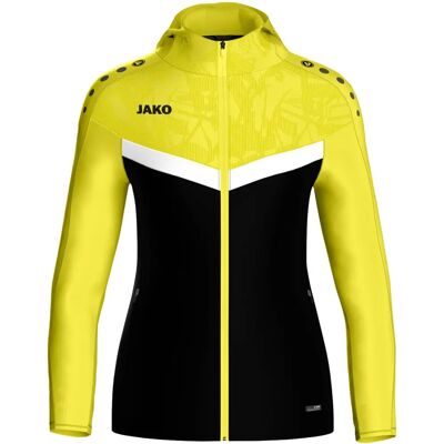 JAKO Damen Kapuzensweat Kapuzenjacke Iconic - weiblich - schwarz/hellgelb - 34 - Kapuzenjacke JAKO Damen Kapuzensweat Kapuzenjacke Iconic - weiblich - schwarz/hellgelb - 34 - Kapuzenjacke