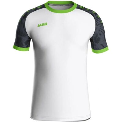 JAKO Męska Koszulka Iconic KA - Biała/Czarna/Neon zielony - XL JAKO Męska Koszulka Iconic KA - Biała/Czarna/Neon zielony - XL