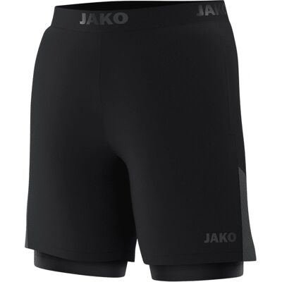JAKO Herr 2-i-1 Shorts - XXL - Svart JAKO Herr 2-i-1 Shorts - XXL - Svart