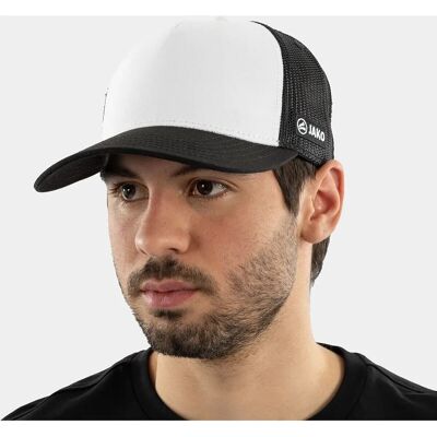 JAKO Club Weiß/Schwarz Unisex Mütze - Größenverstellbar JAKO Club Weiß/Schwarz Unisex Mütze - Größenverstellbar