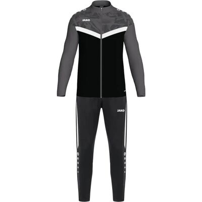 JAKO Kinder Sportoutfit Iconic - Unisex - Zwart/Antraciet - 140 JAKO Kinder Sportoutfit Iconic - Unisex - Zwart/Antraciet - 140