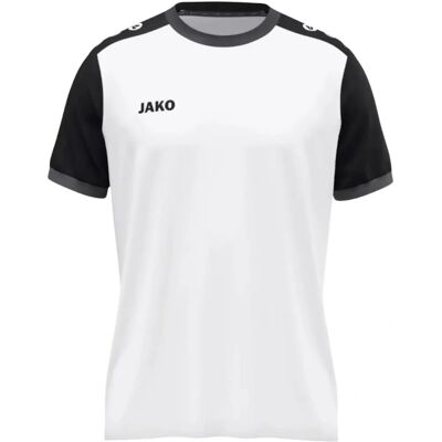 Jako Dynamic vit - Kontrastdetaljer på kragen och ärmslutet Jako Dynamic vit - Kontrastdetaljer på kragen och ärmslutet