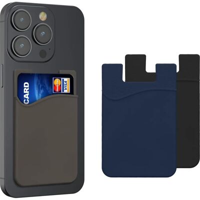 Kwmobile - Porte-Carte Adhésif Pour Téléphone - Silicone - Publicité Kwmobile - Porte-Carte Adhésif Pour Téléphone - Silicone - Publicité