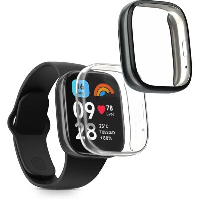 Kwmobile - Redmi Watch 3 Active - Silicone - 2-pack - Watch Case - Publicité Kwmobile - Redmi Watch 3 Active - Silicone - 2-pack - Watch Case - Publicité