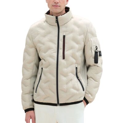 Tom Tailor Beige waterdichte Regular Fit jas - Jas Tom Tailor Beige waterdichte Regular Fit jas - Jas