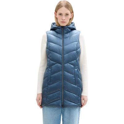 Gilet imbottito lungo con cappuccio - Gilet Gilet imbottito lungo con cappuccio - Gilet
