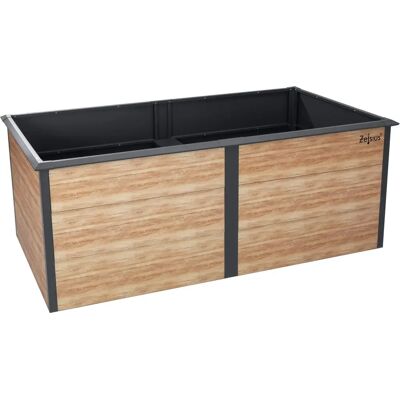Zelsius Hochbeet - 200x100x77cm, Holzoptik, Anthrazit Zelsius Hochbeet - 200x100x77cm, Holzoptik, Anthrazit