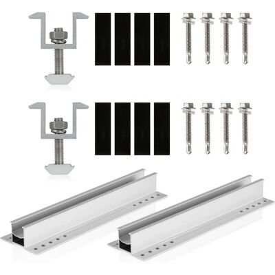 Zelsius - Universal Montage Set - Aluminium - Largeur 2,5 cm - Rail de montage de panneaux solaires - Publicité Zelsius - Universal Montage Set - Aluminium - Largeur 2,5 cm - Rail de montage de panneaux solaires - Publicité