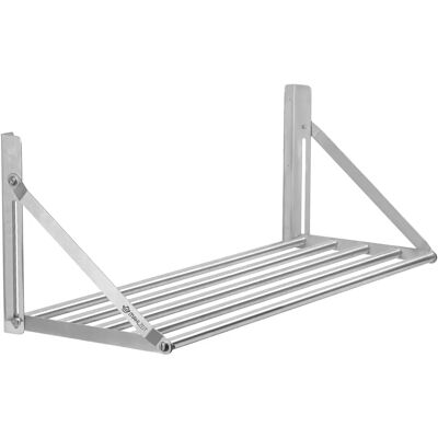 Estante de Pared en Acero Inoxidable Mahlzeit - Soporta 30kg - Fácil de Instalar Estante de Pared en Acero Inoxidable Mahlzeit - Soporta 30kg - Fácil de Instalar