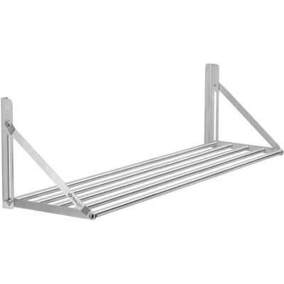 Estante de pared de acero inoxidable Mahlzeit - 120x30cm, estante colgante plegable Estante de pared de acero inoxidable Mahlzeit - 120x30cm, estante colgante plegable
