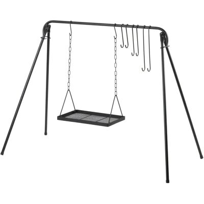 Bbq-toro - Support de barbecue, 10 pièces, 8 crochets, grille tournante, support de cuisson - Publicité Bbq-toro - Support de barbecue, 10 pièces, 8 crochets, grille tournante, support de cuisson - Publicité
