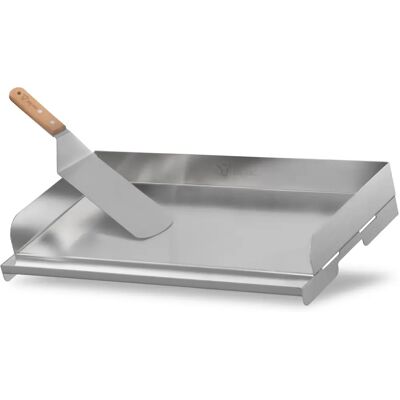 Placa de parrilla de acero inoxidable Bbq-toro - 49,5x28cm para barbacoa Placa de parrilla de acero inoxidable Bbq-toro - 49,5x28cm para barbacoa