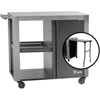 Bbq-toro Große Silber-Grilltisch - BBQ-Wagen Bbq-toro Große Silber-Grilltisch - BBQ-Wagen
