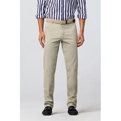 Meyer Bonn Micro Patroon Beige Broek - Pants Meyer Bonn Micro Patroon Beige Broek - Pants