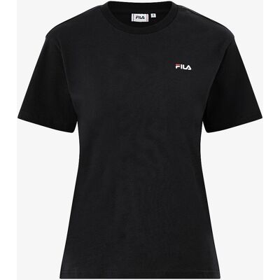 FILA - Μαύρο T-shirt - Βαμβάκι, Στρογγυλή λαιμόκοψη FILA - Μαύρο T-shirt - Βαμβάκι, Στρογγυλή λαιμόκοψη