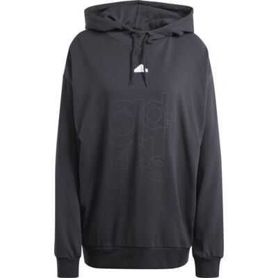 adidas French Terry Print Hoodie - Fekete adidas French Terry Print Hoodie - Fekete
