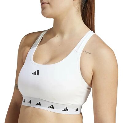 adidas Powerreact Training Medium-Support Techfit Bra - White - Sports Bra adidas Powerreact Training Medium-Support Techfit Bra - White - Sports Bra